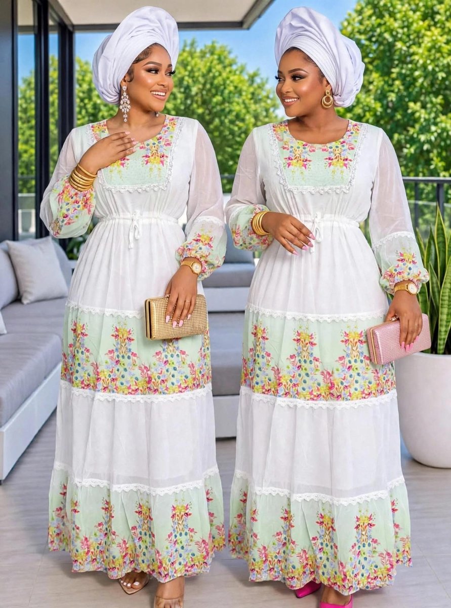 ROBE KASHKA ORIGINAL AVEC LARGE FOULARD