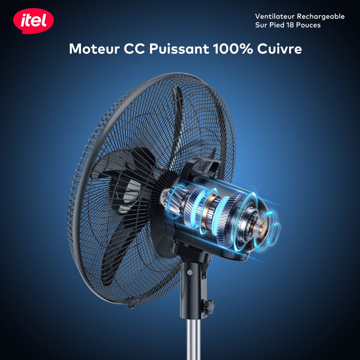 Ventilateur rechargeable
