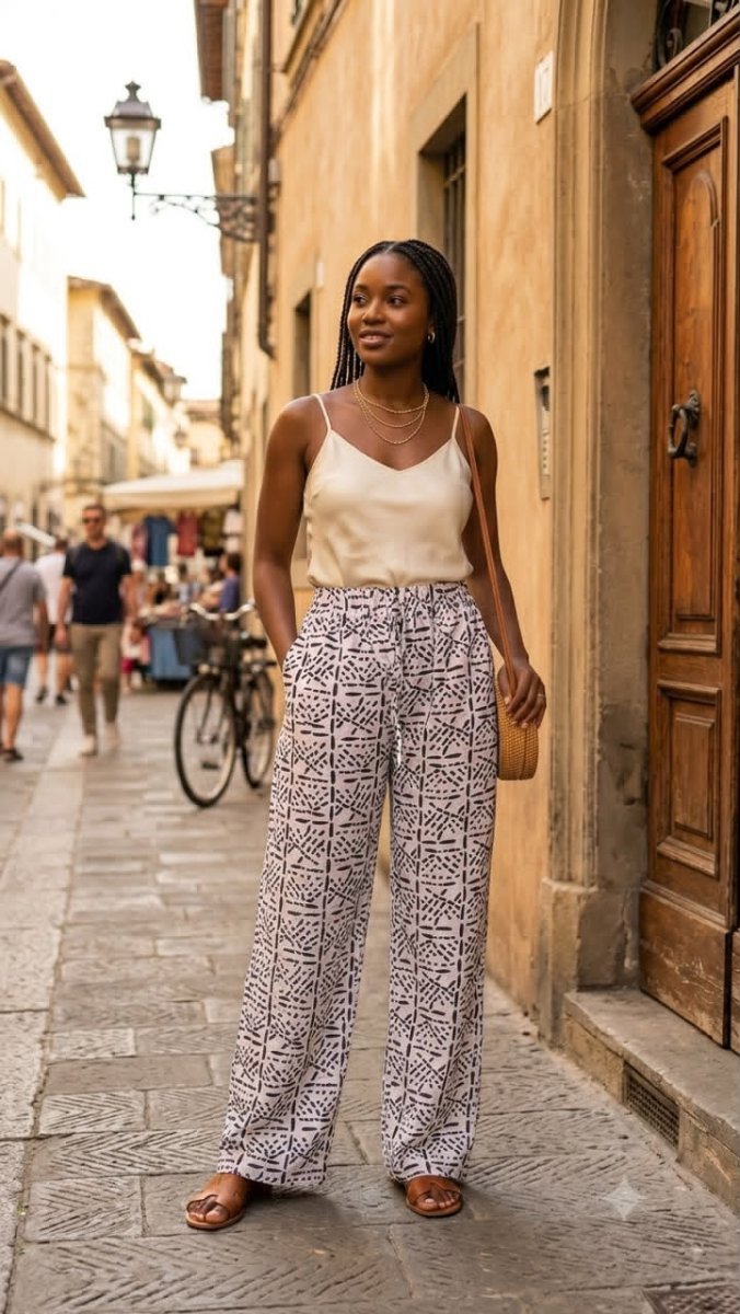 Pantalon bas large