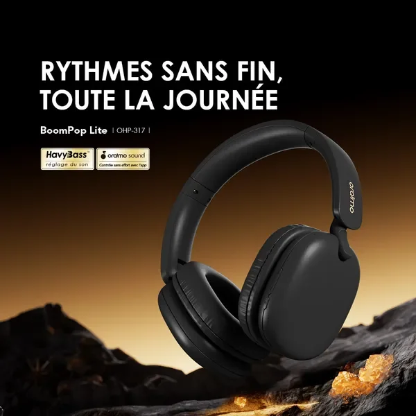 Oraimo BoomPop Lite Écouteurs supra-auriculaires sans fil ENC