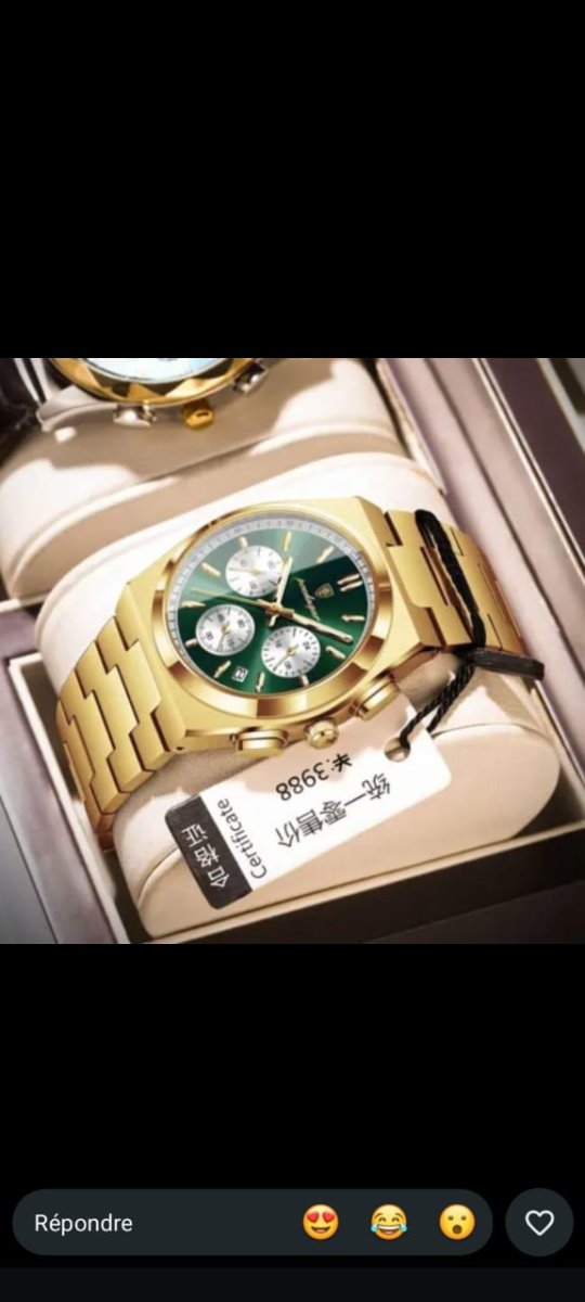 Montre chronographe Lux Gold Green