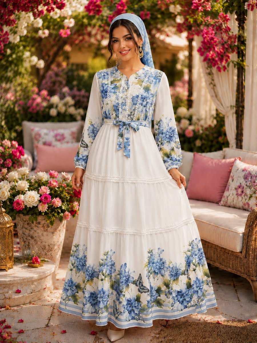 Jolie robe hidjabs avec foulard