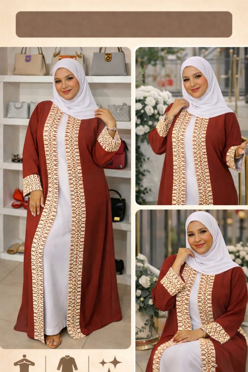 Magnifiques robes-hijabs 2 pièces avec foulard 🥰