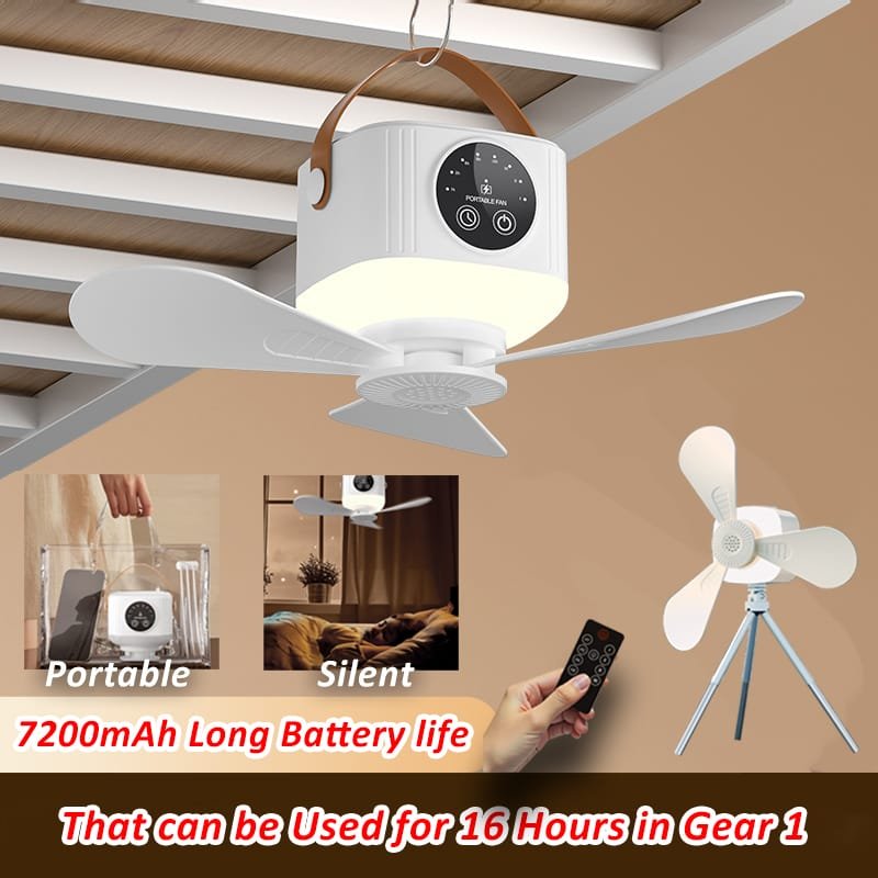 VENTILATEUR PORTABLE RECHARGEABLE LED