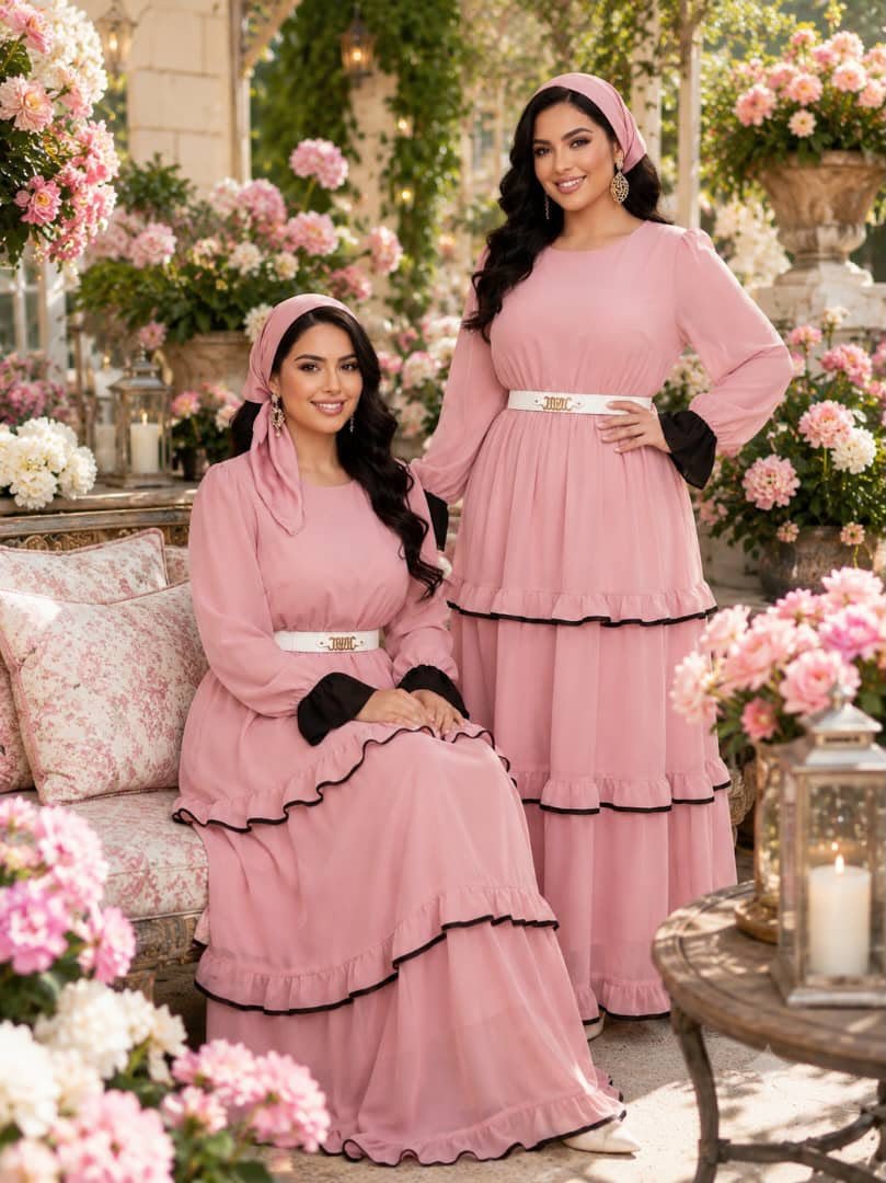 Des jolies robes hijabs avec foulard. Numéro 62830095