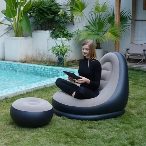 🔖 Fauteuil Gonflable Premium + Pompe Gratuite 🛋️✨