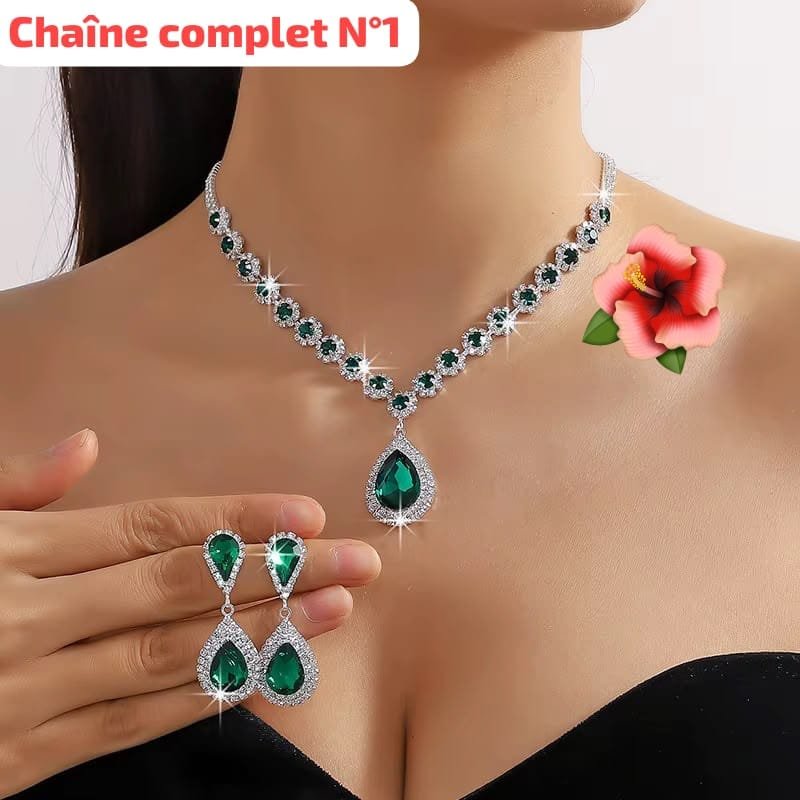 Chaine complèt avec boucles d'oreilles