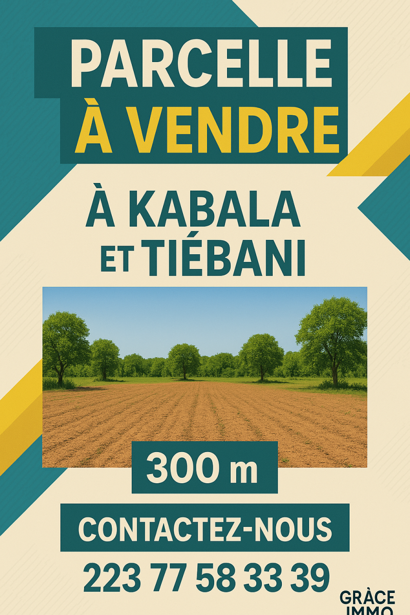 Parcelle en Tf disponible à Kabala et TIÉBANI