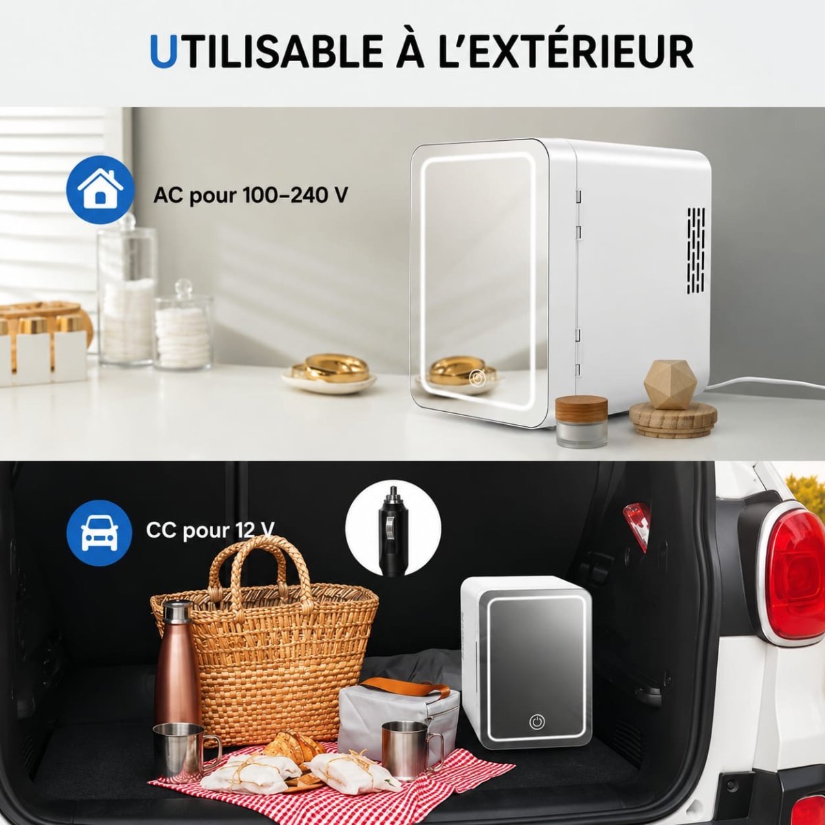MINI RÉFRIGÉRATEUR SILVER LOVE – 5L
