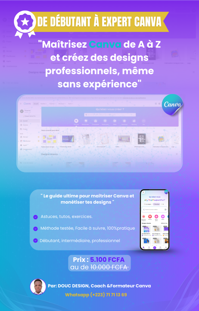 Formation complète en graphisme sur Canva