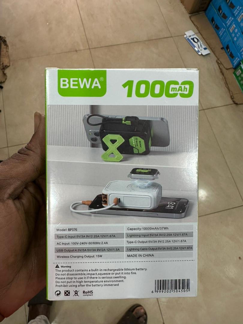 Powerbank Bewa 10.000mAh avec maxif, très bonne qualité