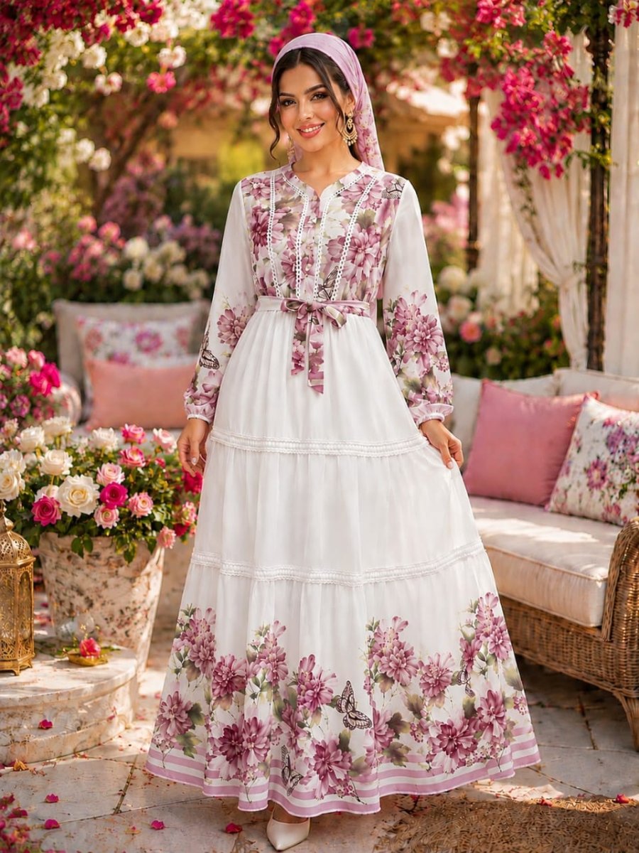 Jolie robe hidjabs avec foulard