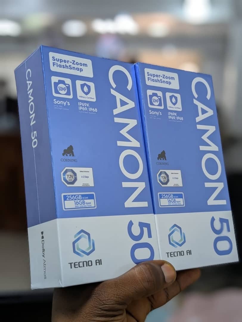 Tecno Camon 50simple📦 256giga Ram 8
