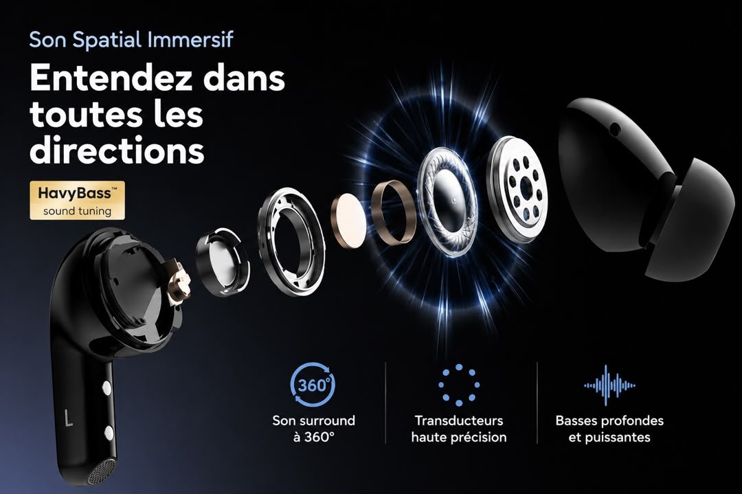 🎧 Écouteurs Oraimo Premium – ANC 52 dB