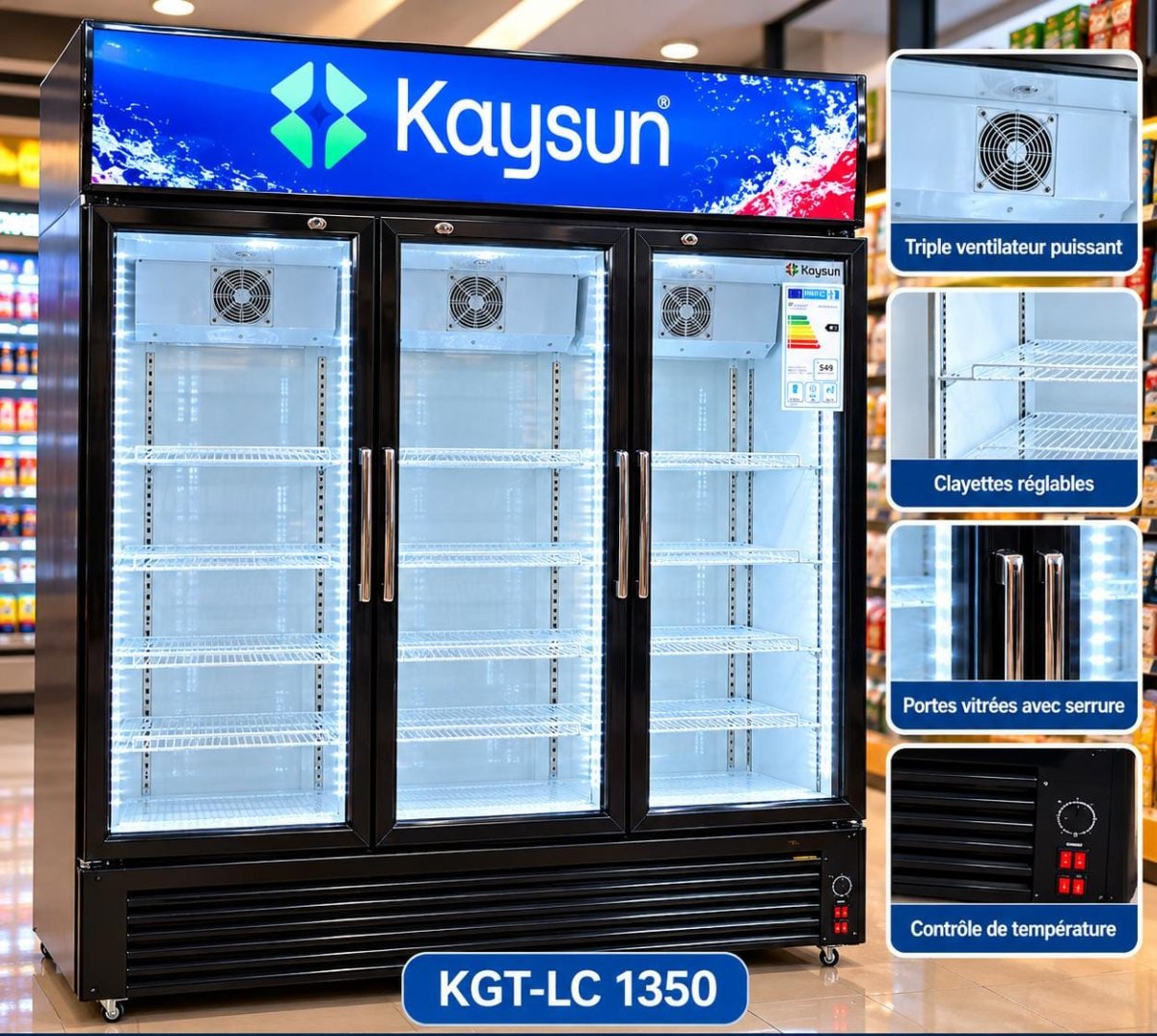 RÉFRIGÉRATEUR VITRINE - 1.350 LITRES