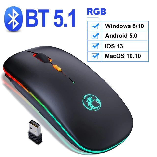 Souris sans fil rechargeable