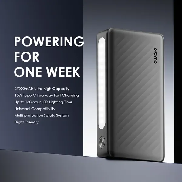 Oraimo Traveler 3 Lit 27000mAh 15W Power Bank  (43)