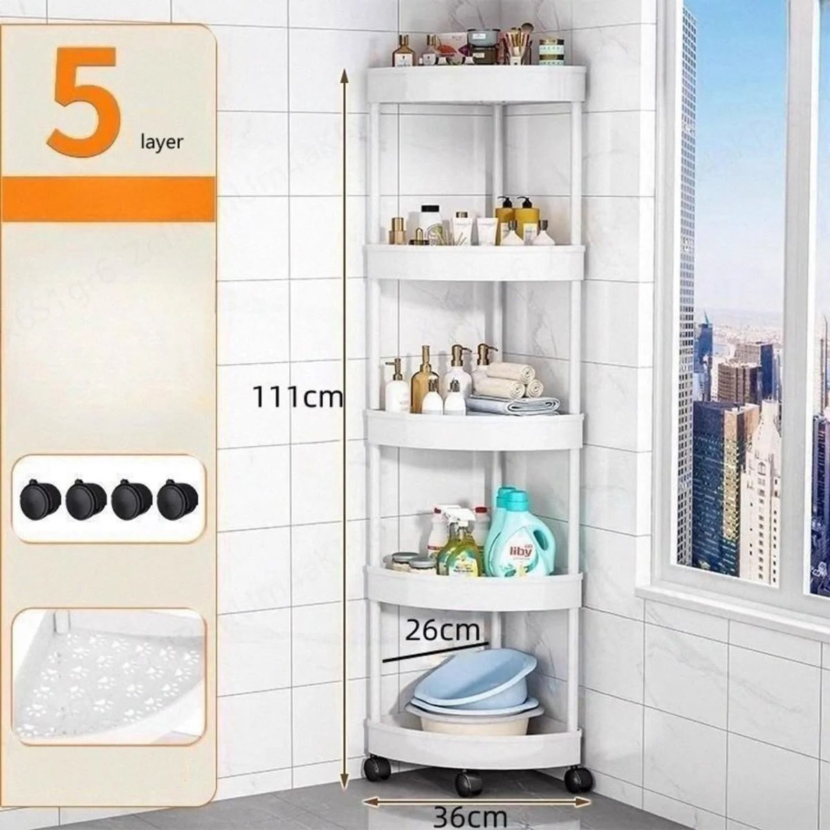MEUBLE DE RANGEMENT MULTIFONCTIONNEL AVEC ROULETTES
