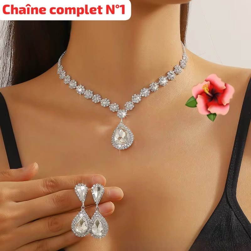 Chaine complèt avec boucles d'oreilles