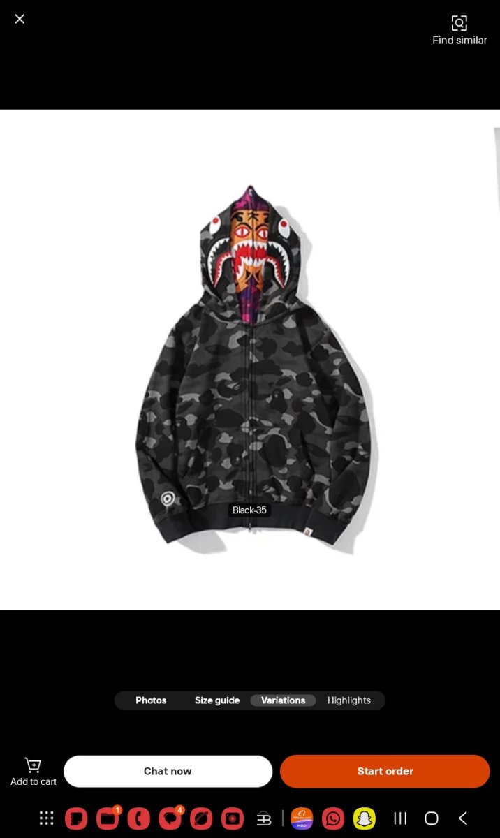 Pull Bape Shark hoodi