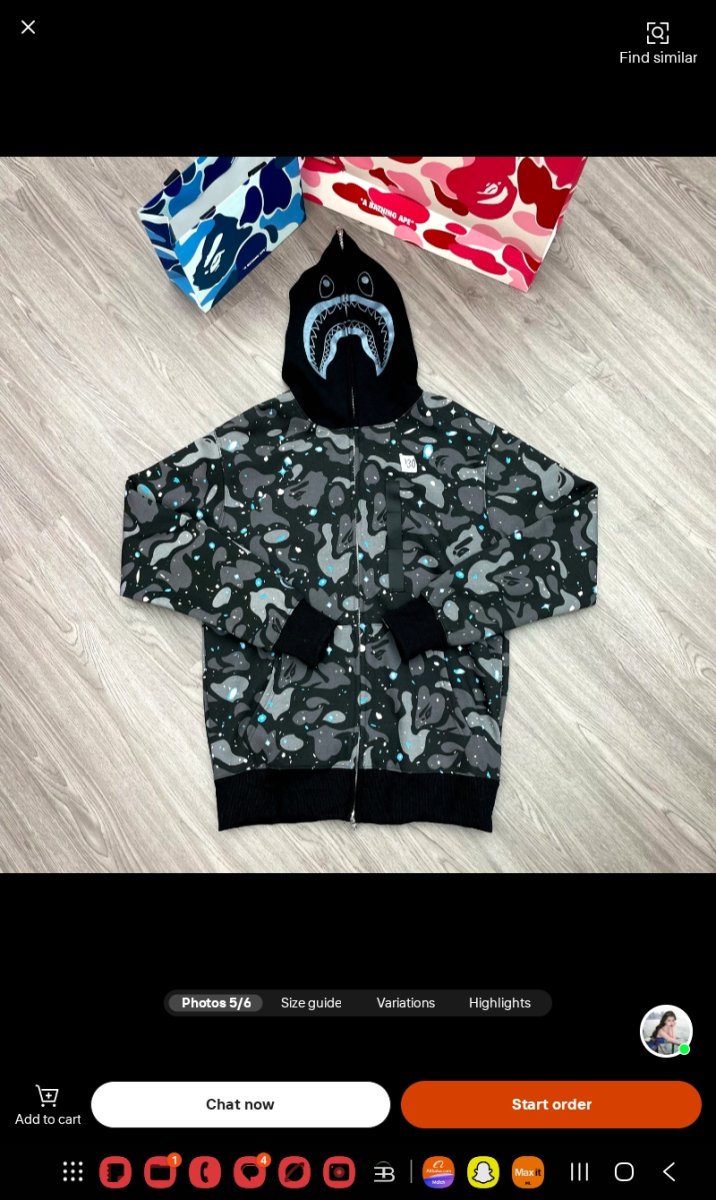Pull Bape Shark hoodi