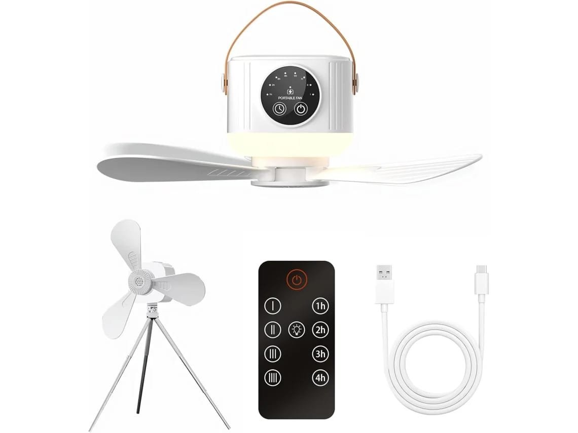 VENTILATEUR PORTABLE RECHARGEABLE LED