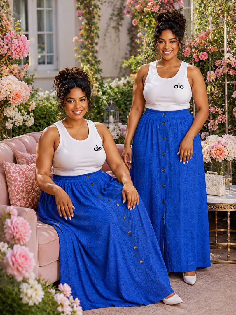 ENSEMBLE JUPE AVEC COTON BRODÉ