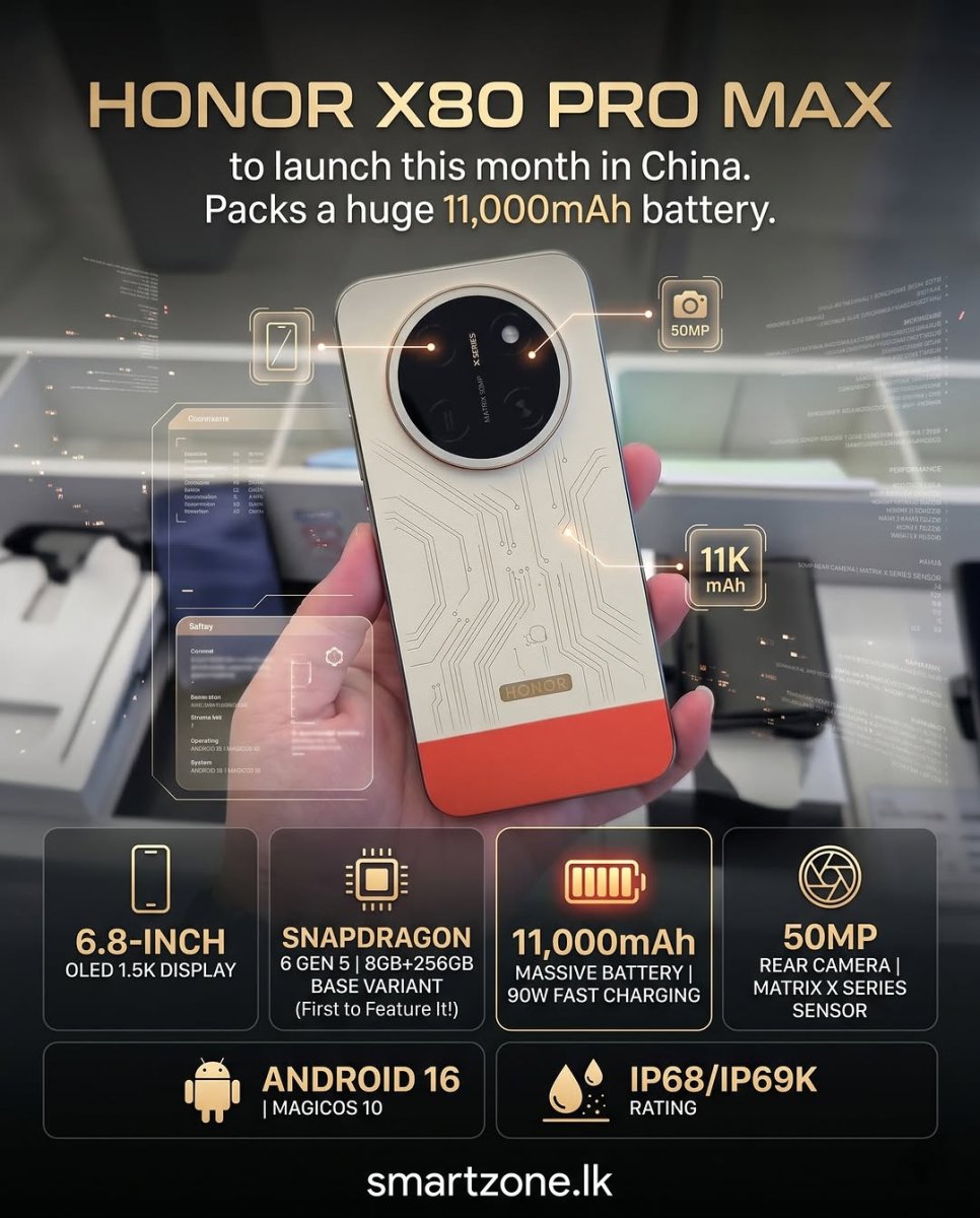HONOR X80 PRO MAX 512GB BATTERIE 11000mAH