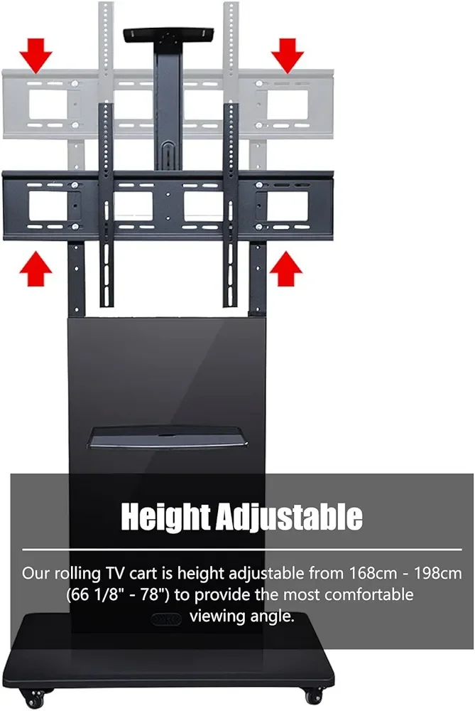 Support Tv Mobile  roulant 32" à 70"