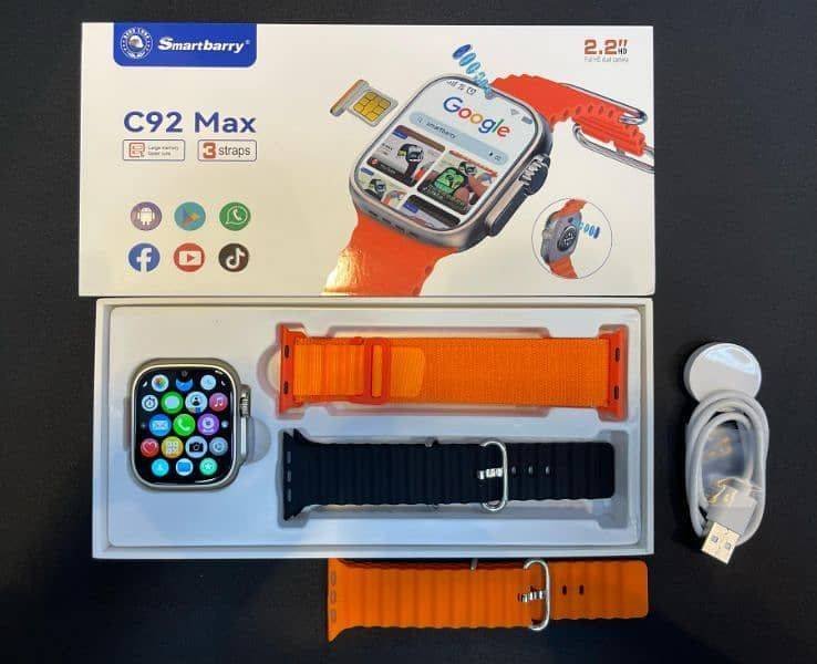 Montre connectée C92Max(3Bracelets+SIM