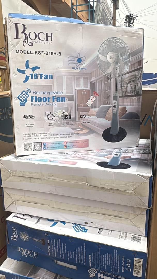 Ventilateur Roch rechargeable  18 pouces =  16 pouces =