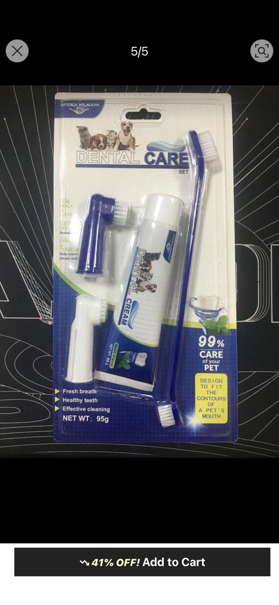 Brosse a dents chien et chats