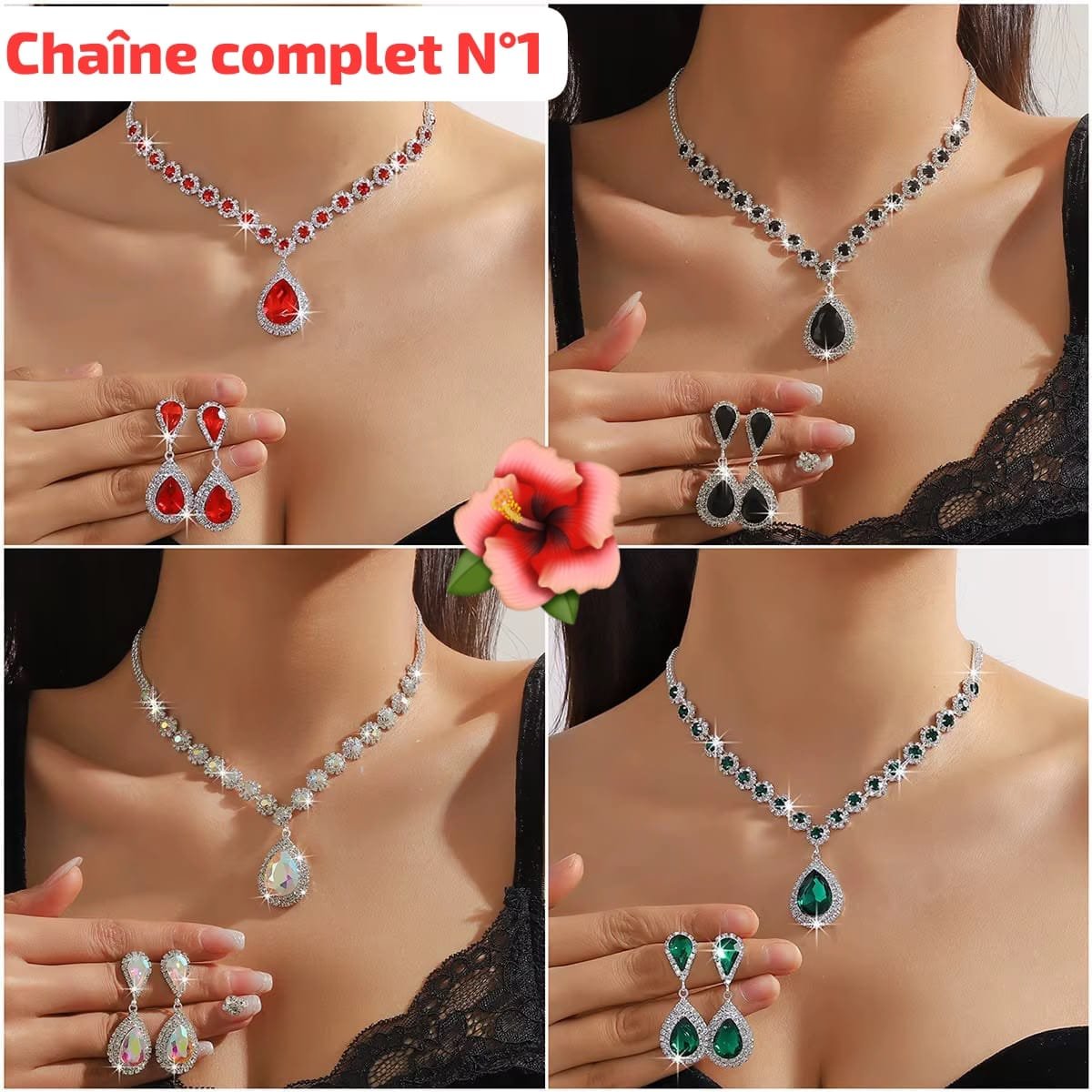 Chaine complèt avec boucles d'oreilles