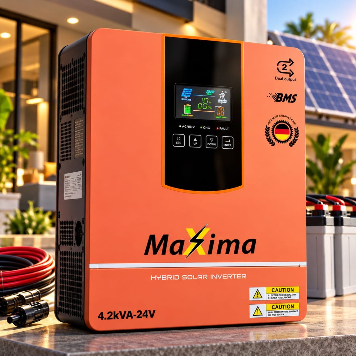 CONVERTISSEUR HYBRIDE SOLAIRE MAXIMA - 4,2KVA/24V