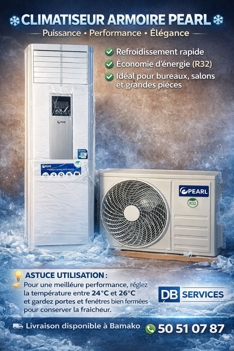 Climatiseur inverter armoire pearl