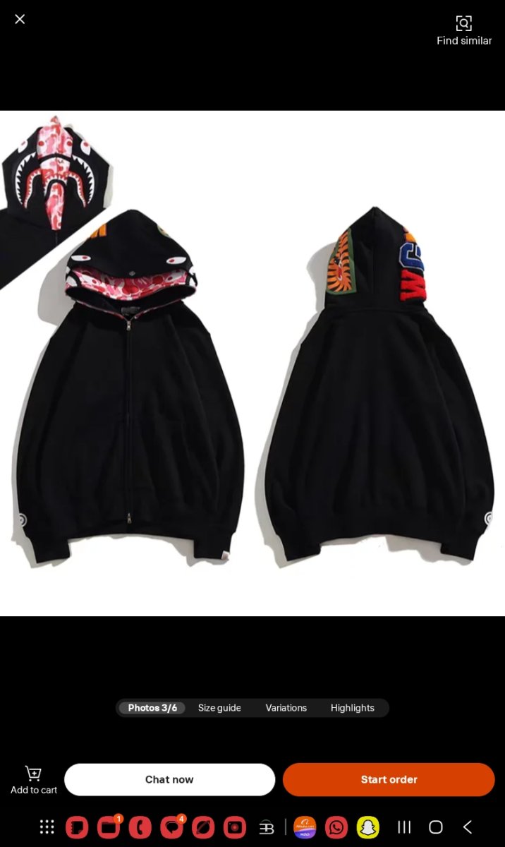 Pull Bape Shark hoodi