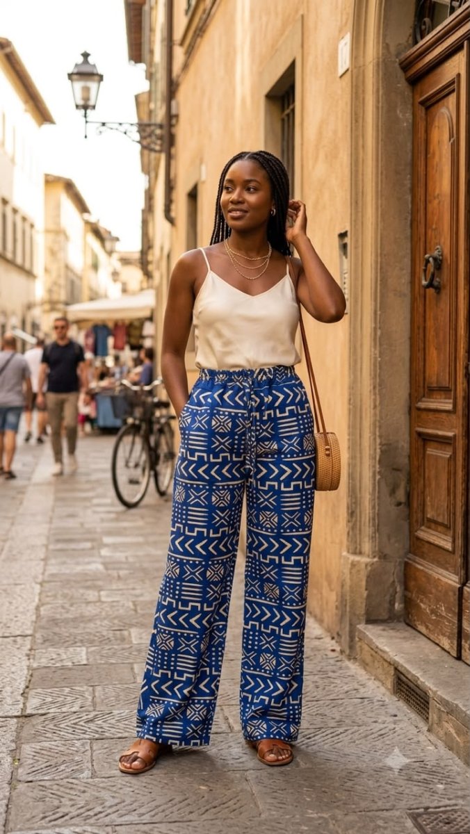 Pantalon bas large
