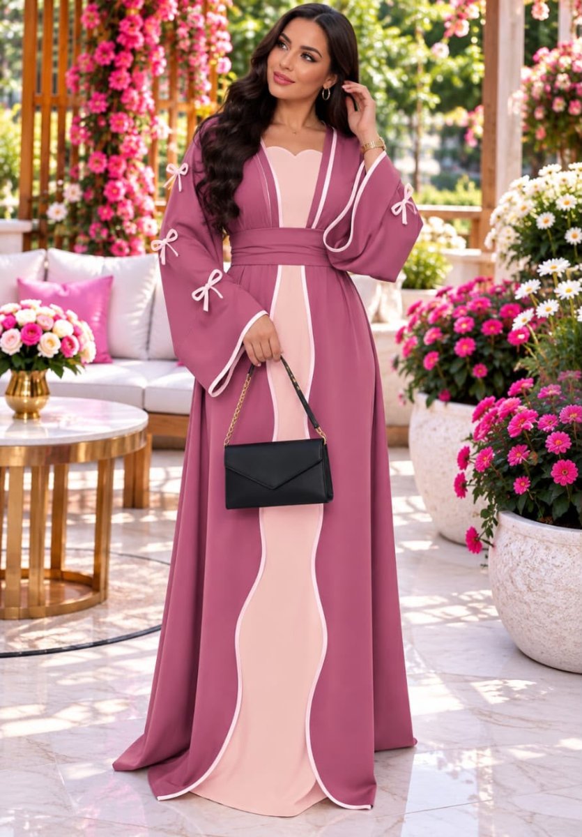 Des jolies robes hijab avec foulard