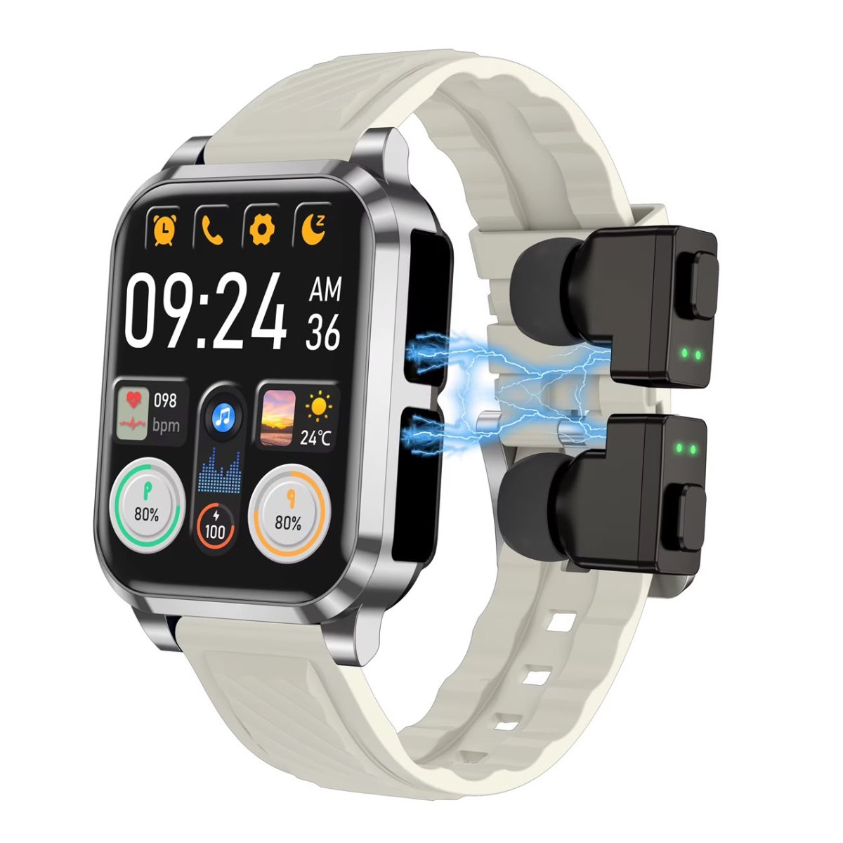 Montre connecté avec airpod integré