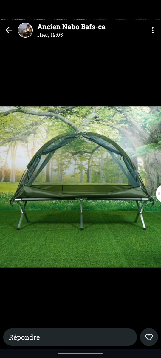 Lit de camps pliable