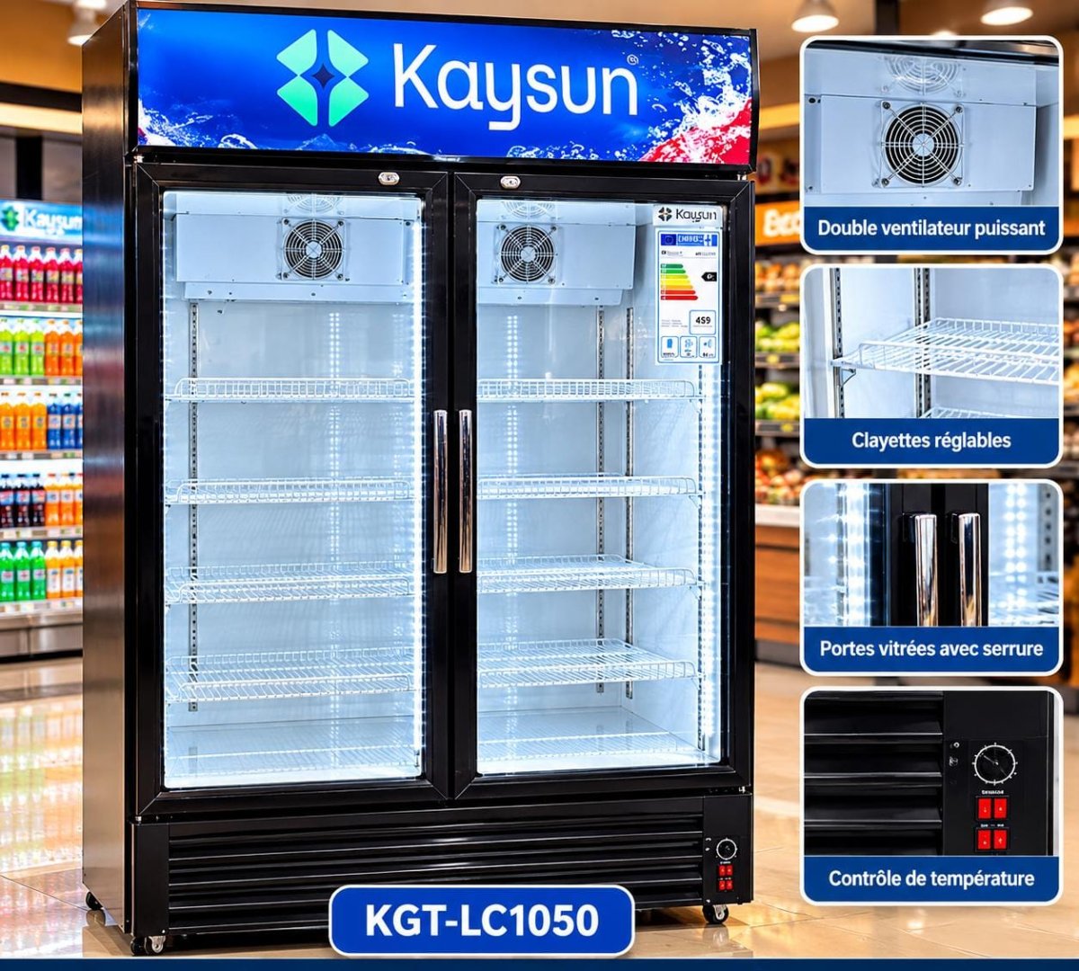 RÉFRIGÉRATEUR VITRINE  - 1.050 LITRES