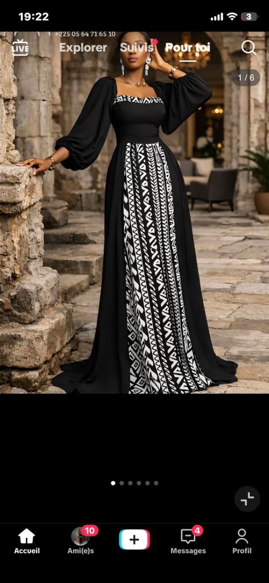 Robe longue tissu jazz