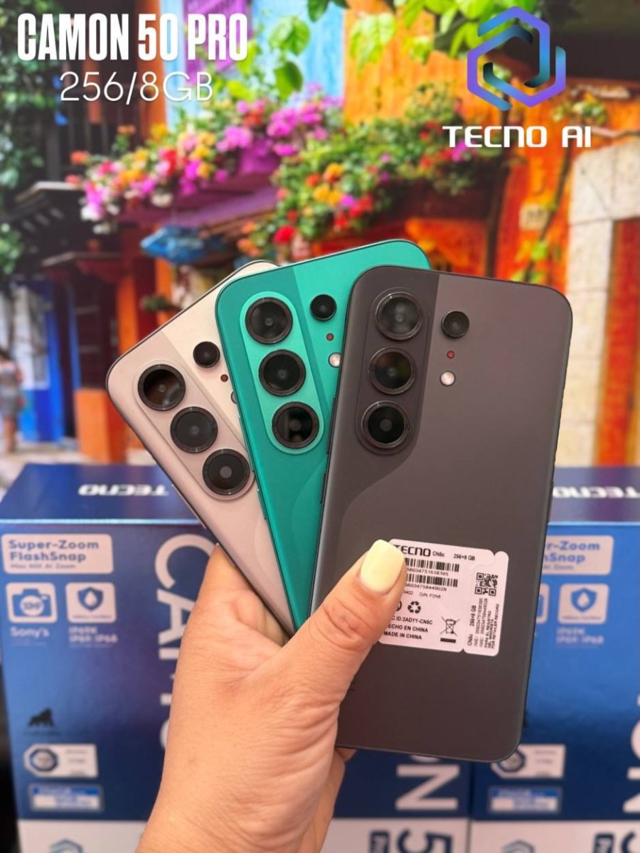 Tecno Camon 50pro📦 256giga Ram 8
