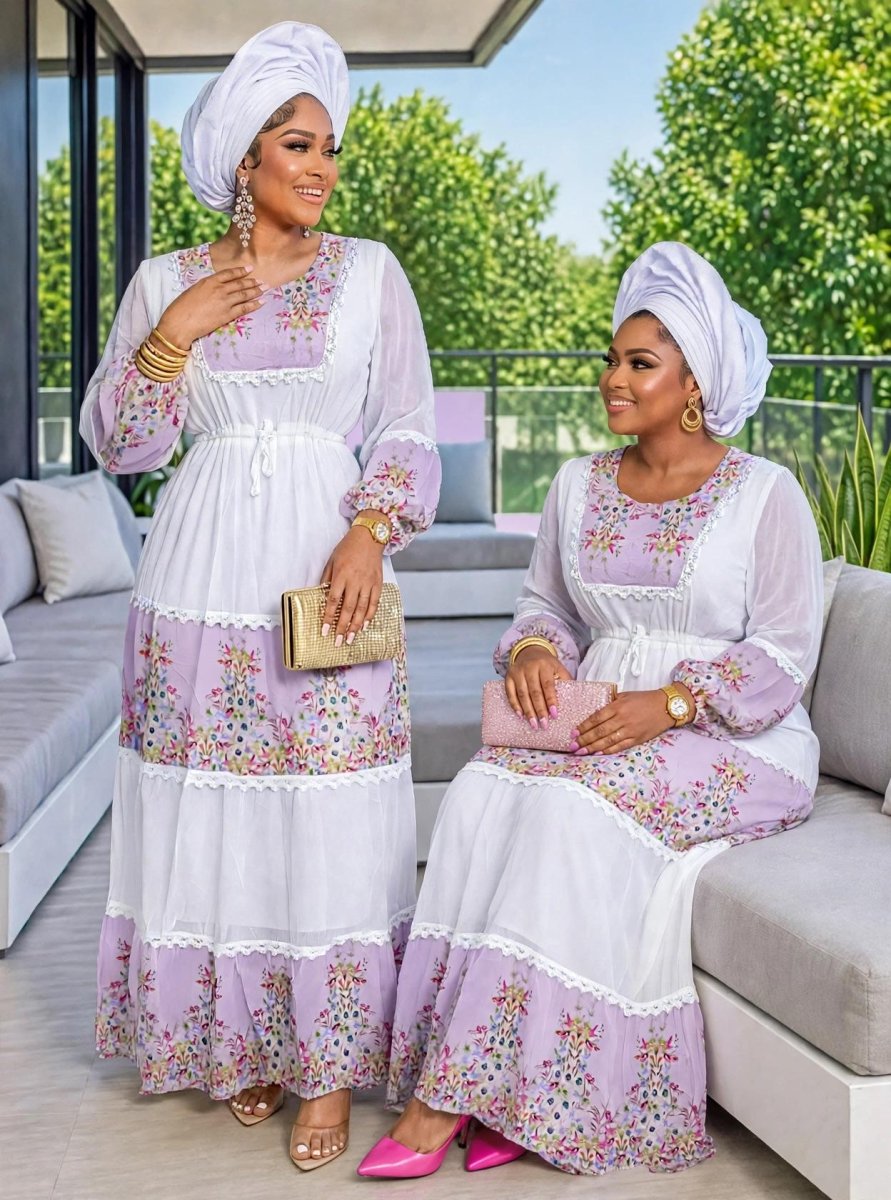 ROBE KASHKA ORIGINAL AVEC LARGE FOULARD