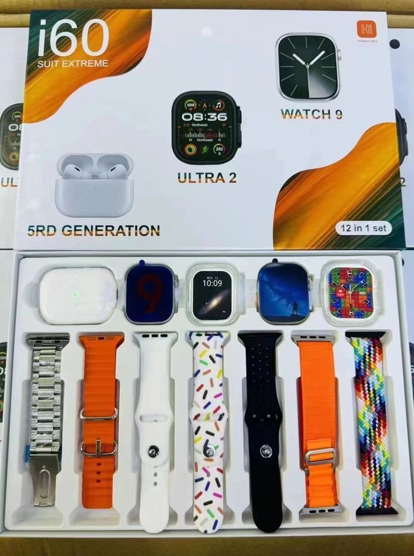 2 Smart Watch + 1 AirPods Pro + 7 Bracelets