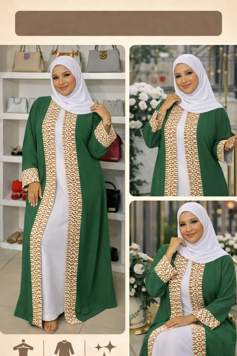 Magnifiques robes-hijabs 2 pièces avec foulard 🥰