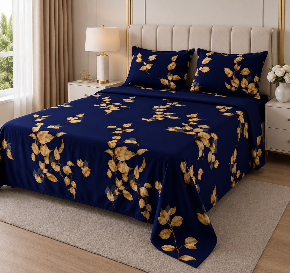 Draps 3 places et 2 oreillers