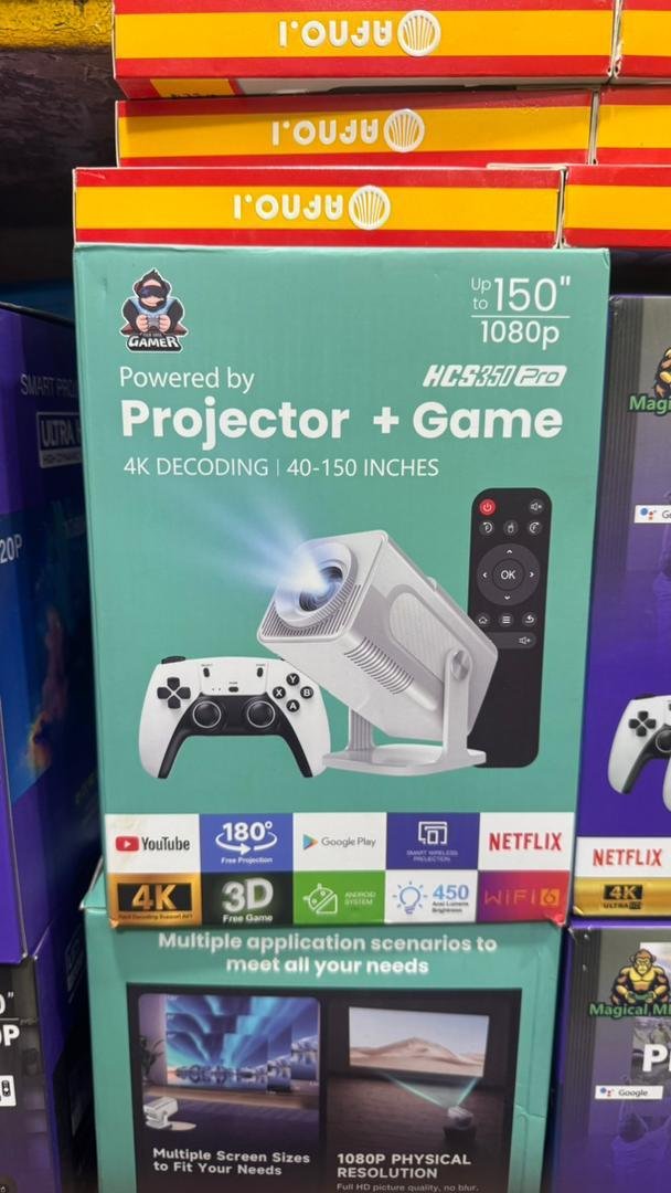 🎬🎮 PROJECTEUR HCS350 ANDROID 12.0 – HOME CINÉMA 1080P + 2 MANETTES DE JEU ! 📽️🔥