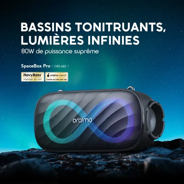 Oraimo SpaceBox Pro Enceinte sans fil SpaceBox Pro 80 W