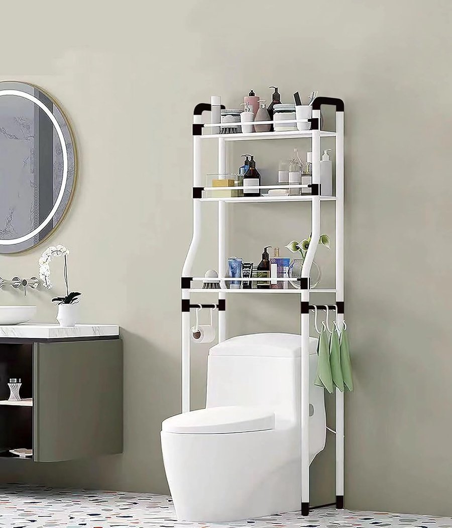 🚿✨ ÉTAGÈRE DE TOILETTE MULTIFONCTION 3 NIVEAUX | GAGNEZ DE L’ESPACE AVEC ÉLÉGANCE !